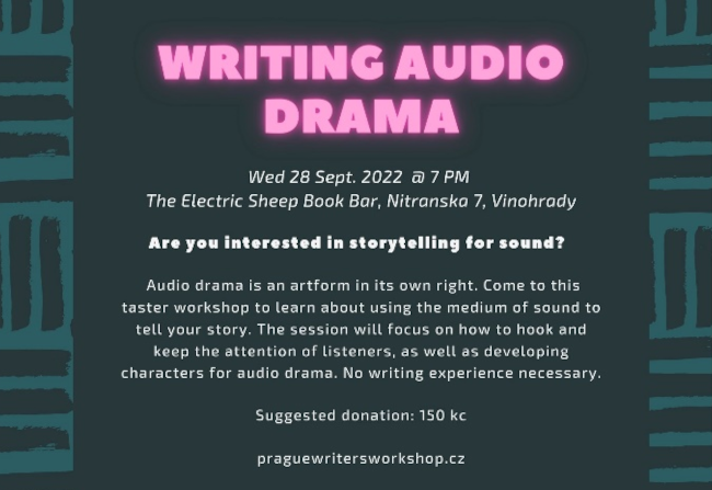 writing audio drama workshop flyer