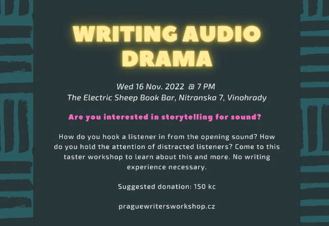 writing audio drama workshop flyer